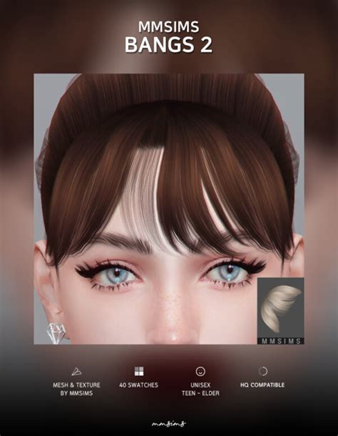 Mmsims Bangs 2 Hair • Sims 4 Downloads
