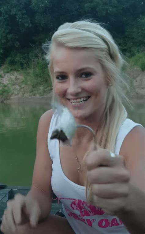 Girl Rips Head Off Fish With Her Teeth