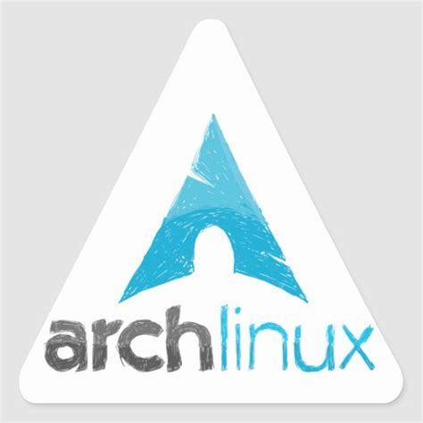 Arch Linux Logo Triangle Sticker Zazzle