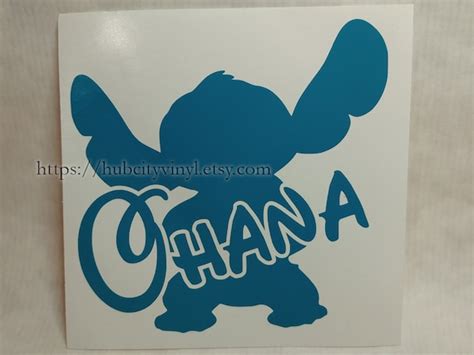 Disney Stitch Ohana Vinyl Decal Etsy