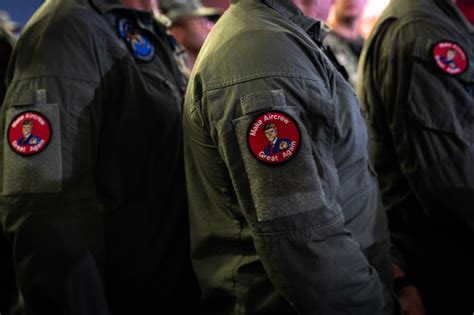 More Than Patriotism On Their Sleeves Military Patches Sport Trump
