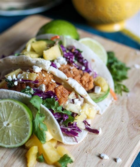 The Quick And Easy Baja Chicken Tacos With Pineapple Kale Red