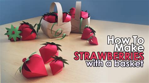 DIY Paper Strawberry Gift Box Tutorial Origami Strawberry YouTube