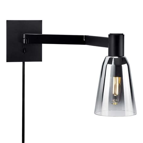 Norwell Audrey Matte Black Swing Arm Wall Lamp Sconce 8478 Mb Bc The