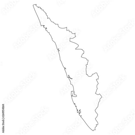 Kerala Map Of India Region India Stock Vector Adobe Stock