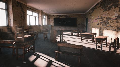 Artstation Abandoned School Classroom