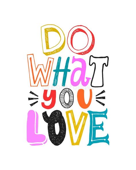 Do What You Love Motivational Colorful Quote Vector Lettering Poster