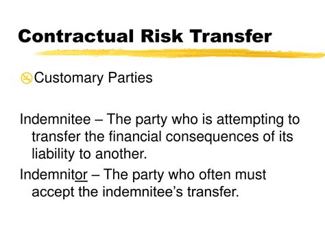 Risk Transfer Agreement Template