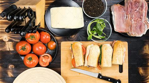 Sandwiches On The Kitchen Table Stock Photos Motion Array