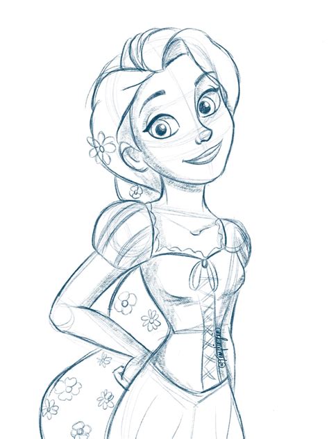 Disney Princess Drawings To Print