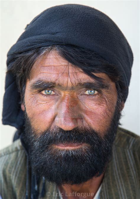 Portrait Of An Afghan Man With Clear Eyes Badakhshan