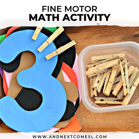 Simple Fine Motor Math Activity Math Games For Kids Math Activities