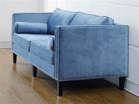 Tov Furniture Cooper Blue Velvet Sofa S18 At