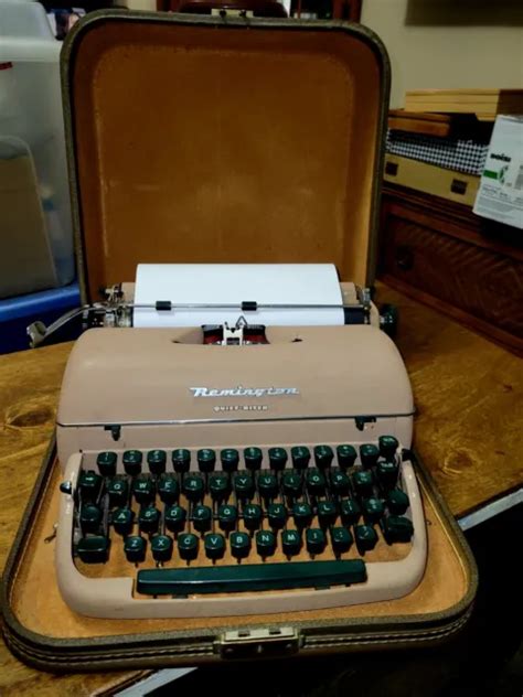 Remington Quiet Riter Miracle Tab Typewriter And Case Works 1950s Nice