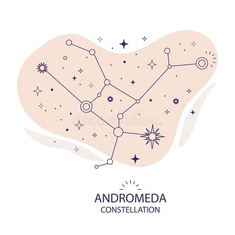 Star Constellation Andromeda Vector Illustration Stock Vector