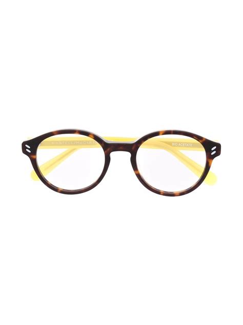 Stella Mccartney Eyewear Round Tortoiseshell Glasses Farfetch