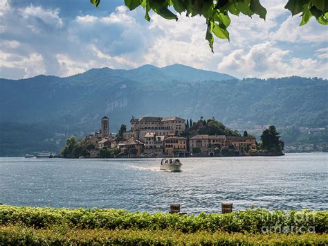 View Of The Island Of San Giulio In Lake Orta Italy Photograph By Frank