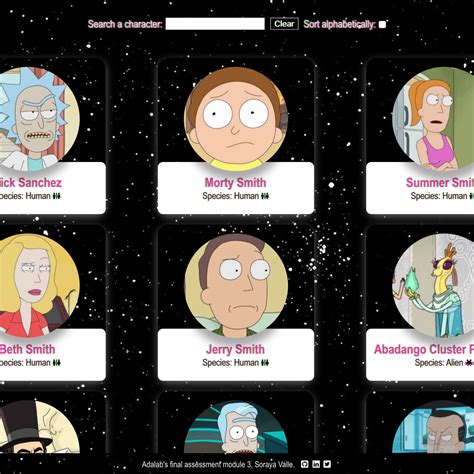 Aplicación De Rick And Morty React Api Domestika