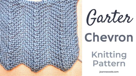 Garter Chevron Knitting Pattern Zig Zag Knit Stitch Pattern Youtube