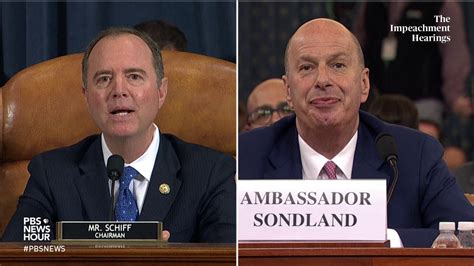 Watch Schiff Says Trump ‘got Caught In Quid Pro Quo Trumps First Impeachment Hearings Youtube
