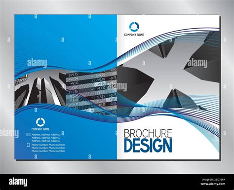 Business Brochure Cover Template A3 To A4 Format 420x297 Mm Front