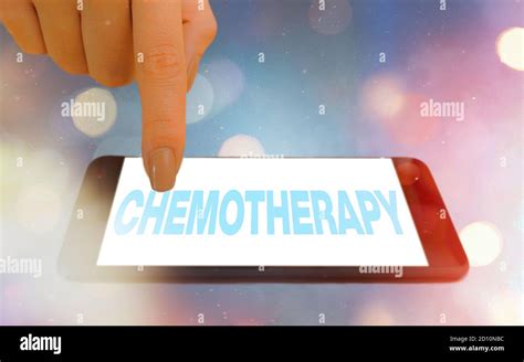 Conceptual Hand Writing Showing Chemotherapy Concept Meaning Treatment