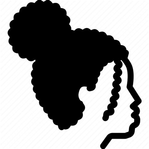 Bun Curly Hair Hairstyle Icon Download On Iconfinder