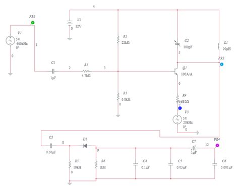 Fm Modulation And Demodulation Circuit 1 Multisim Live