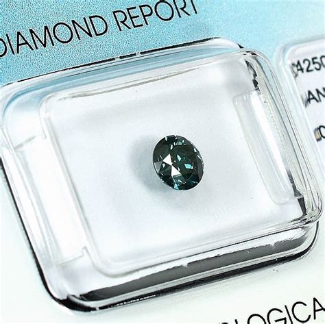 Diamant 050 Ct Brillant Fancy Deep Greenish Blue Catawiki