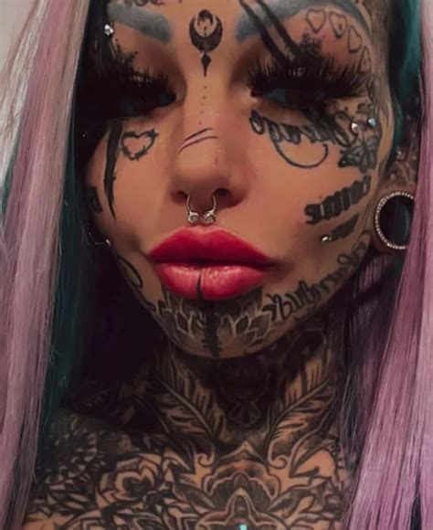 Tattoo Model Amber Luke Shares Meaning Behind Bold Face Ink Daily Star
