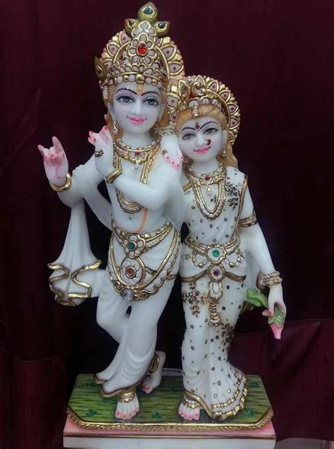 White Marble Radha Krishna Statue At Rs 45700 In Jaipur Id 20377849062