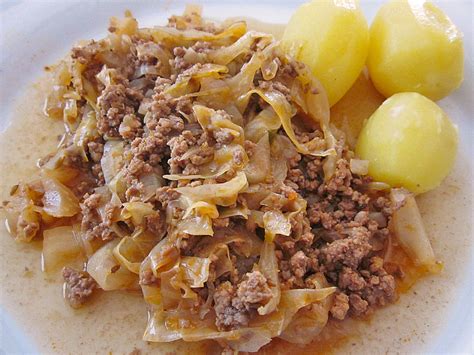 Weißkohl Mit Hackfleisch Krauttopf Mit Hackfleis Rezepte Suchen