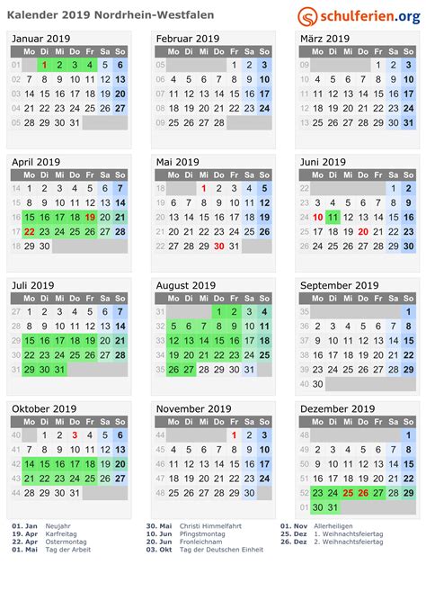 Hier finden sie den kalender 2021 mit nationalen und anderen feiertagen für deutschland. Kalender 2019/2020/2021 Nordrhein-Westfalen