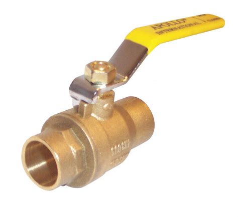 Apollo Ball Valve Brass Inline 2 Piece Tube Size 1 2 In Connection Type Sweat X Sweat