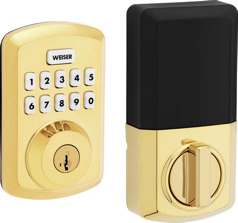 Weiser Powerbolt 3 Polished Brass Keyless Entry Door Lockdeadbolt Lock