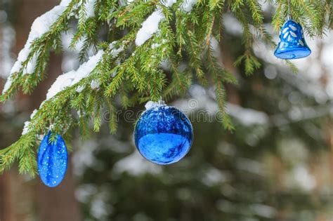 Christmas Holiday Sparkling Bauble Silver And Ultramarine Ornaments