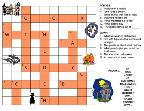 After creating the worksheet, there is a blue menu next to. 5 New Halloween Crossword Puzzles Printable - Easy