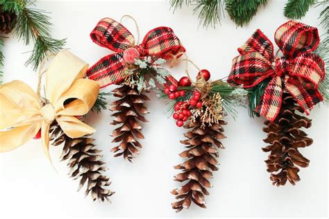 Diy Pine Cone Christmas Ornaments Domestically Creative