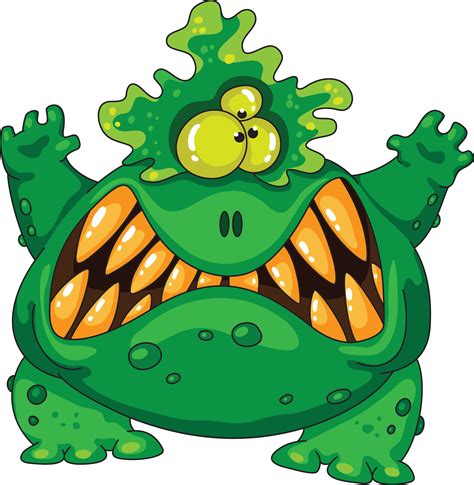 When Little Green Monsters Come Out To Play Scary Monster Clip Art