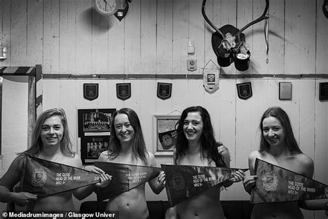 Glasgow University Women S Rowing Club Strip For Charity Calendar Daily Mail Online