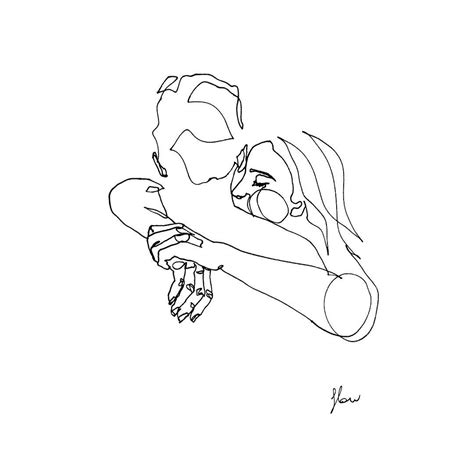 Man body line art print for instant download to decorate your home and office! Artist Uses Simple Line Drawings To Capture A Couple's ...