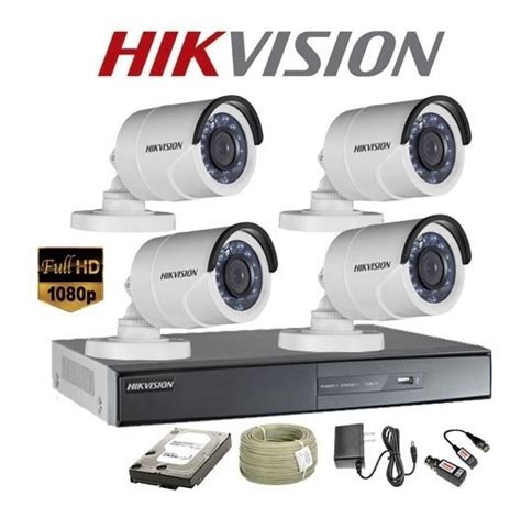 Cámaras De Seguridad Kit Cctv Hikvision 1080p Dvr 8ch 4cam Mercado