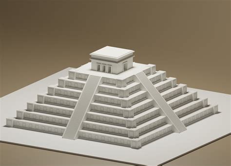 Cartoon Mayan Pyramid 3d Model Cgtrader