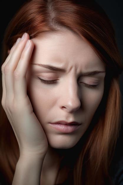 Premium Ai Image Cropped Shot Of A Woman Holding Her Forehead In Pain