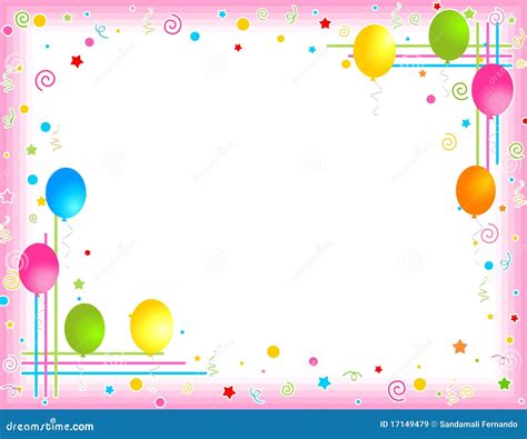 Colorful Balloons Border Party Frame Royalty Free Stock Images