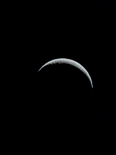 Waxing Crescent Moon Rastrophotography