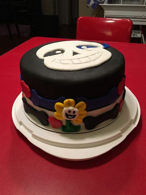 Undertale Birthday Cake Sans And Flowey Desserts Undertale