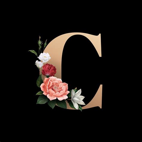 See more ideas about letter c, lettering alphabet, alphabet. Download premium psd / image of Classic and elegant floral ...