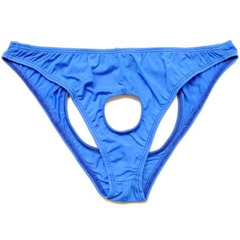 Mens Sexy Gay Briefs Jockstraps Breathable Ice Silk Panties Underwear
