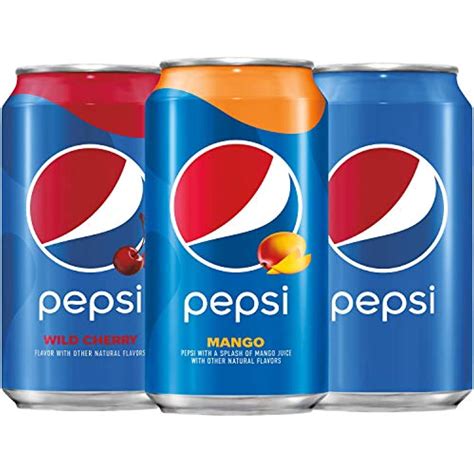 Pepsi Flavors Variety Pack Wild Cherry Mango Original 12 Fl Oz